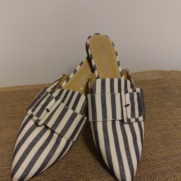 🌟 Women's Splendid Striped Mules - Size 7.5 👡 Preloved Chic! - Picture 1 of 8